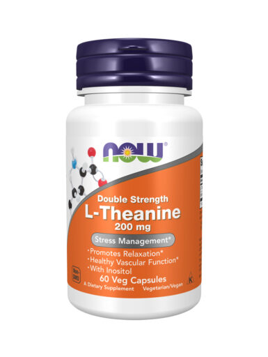 L-Theanine Double Strength 200 mg Now Foods 60 kapsula